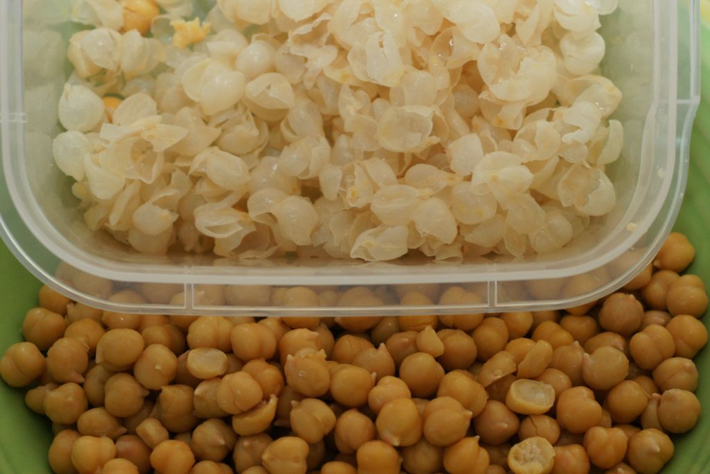 Enlever peau pois chiches