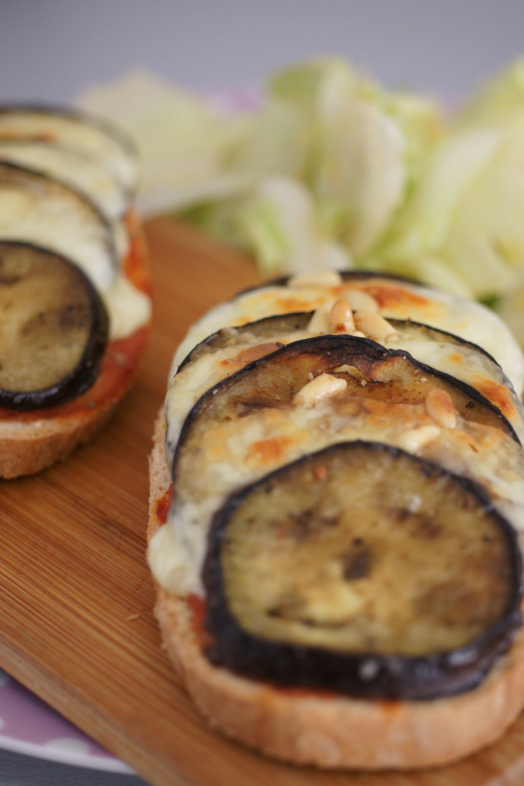 Bruschetta Aubergine – Mozzarella – Fourchett.es